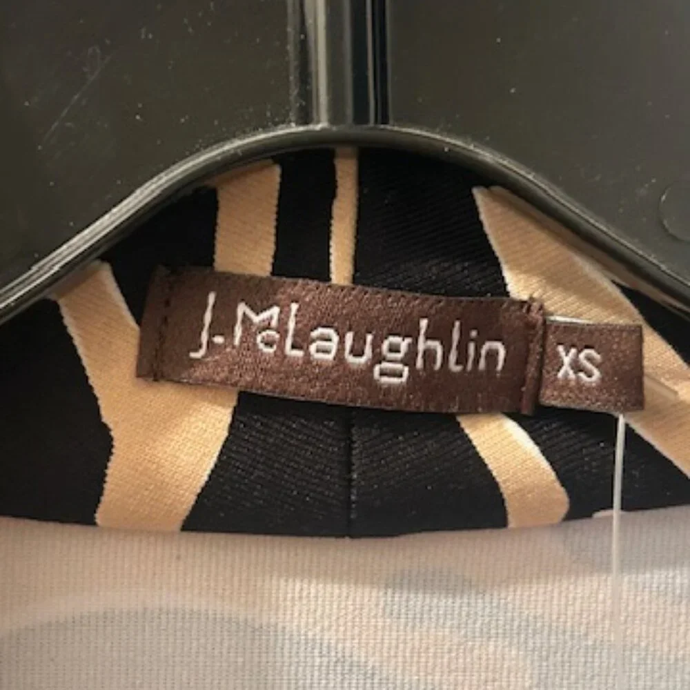 J. McLaughlin Black Sand Savannah Catalina Cloth Print Panama Wrap Dress NEW - Picture 2 of 16